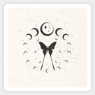 Butterfly Moon Sticker